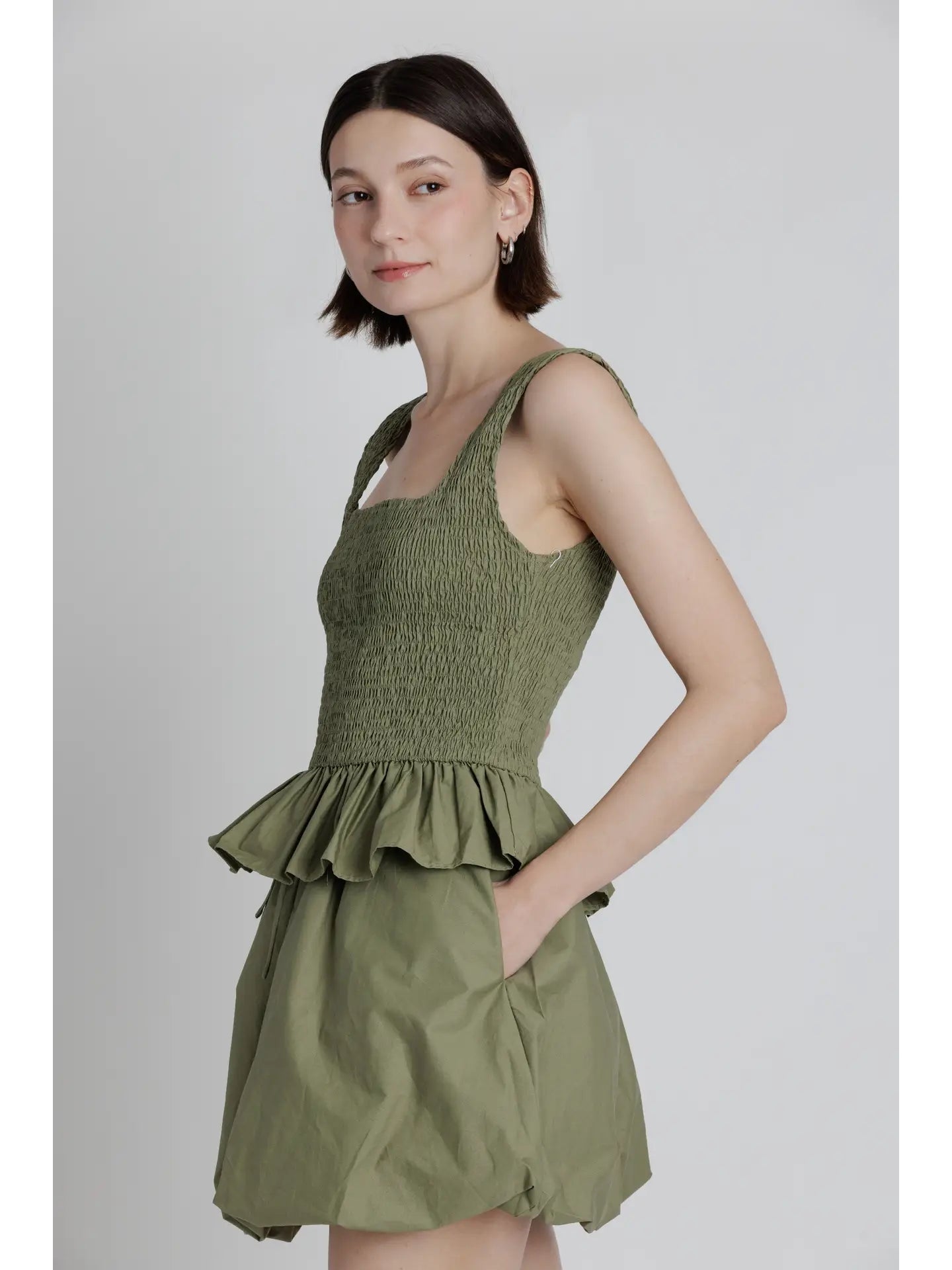 Molly Smocked Peplum Top