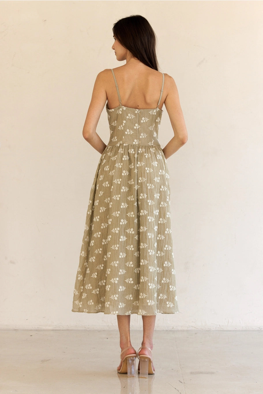 Kennedy Floral Embroidered Midi Dress