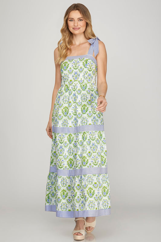 Blakely Printed Tie Strap Dress