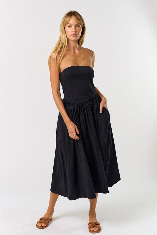 Collette Strapless Midi Dress