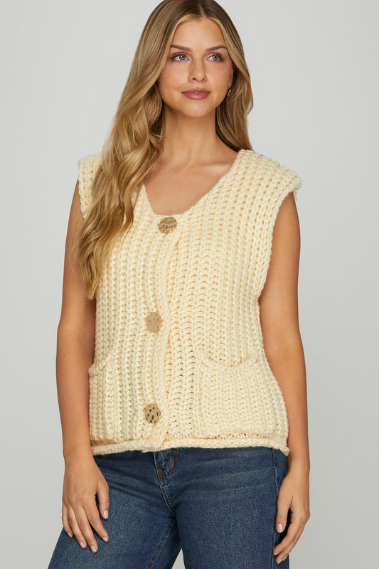 Dawn Chunky Knit Sweater Vest