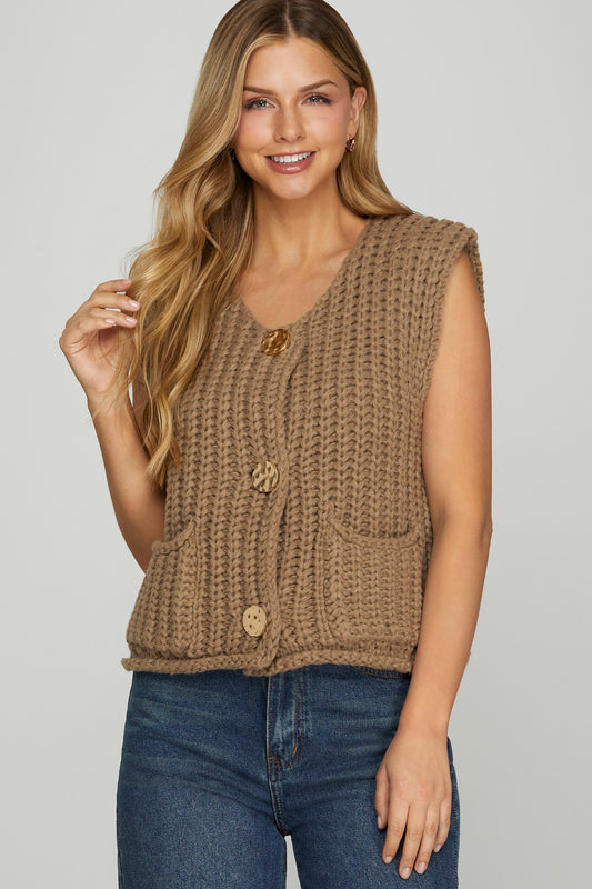 Dawn Chunky Knit Sweater Vest