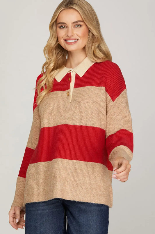 Ivy Rugby Knit Top