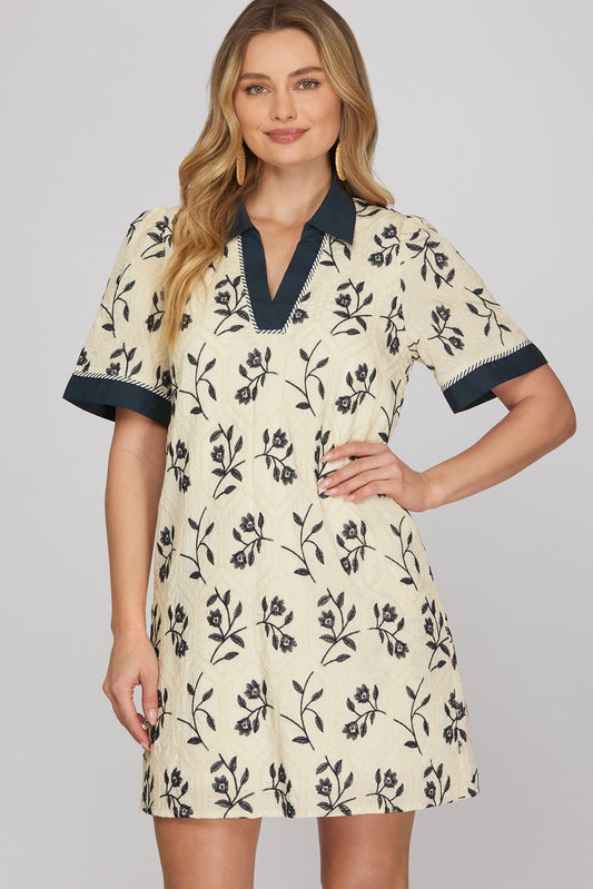 Mada Short Sleeve Printed Dress