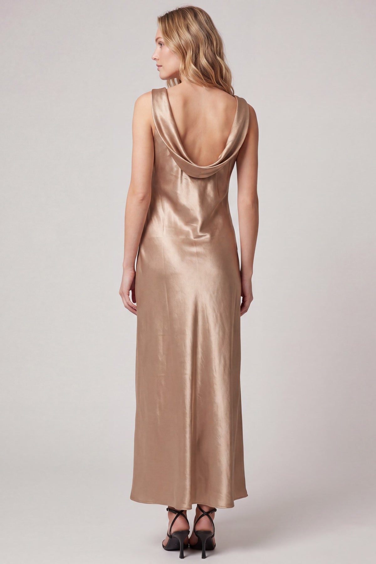 Veda Satin Maxi Dress/Mocha