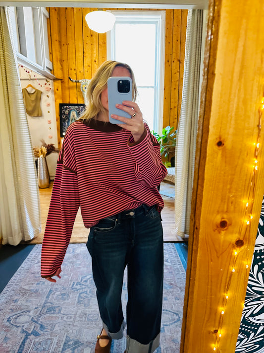 Hazel Striped Long Sleeve Top