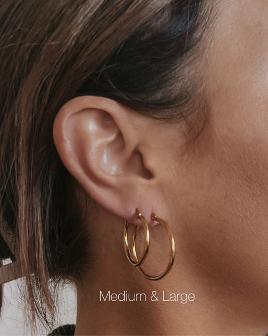 Eileen Everyday Gold Hoops Large Size