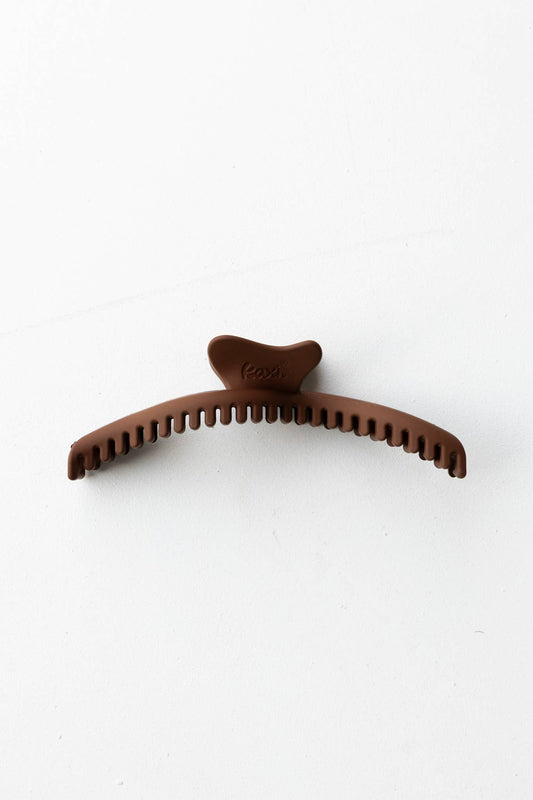 KAXI ORIGINAL WAVY HOLD EVERYTHING CLAW: DARK BROWN