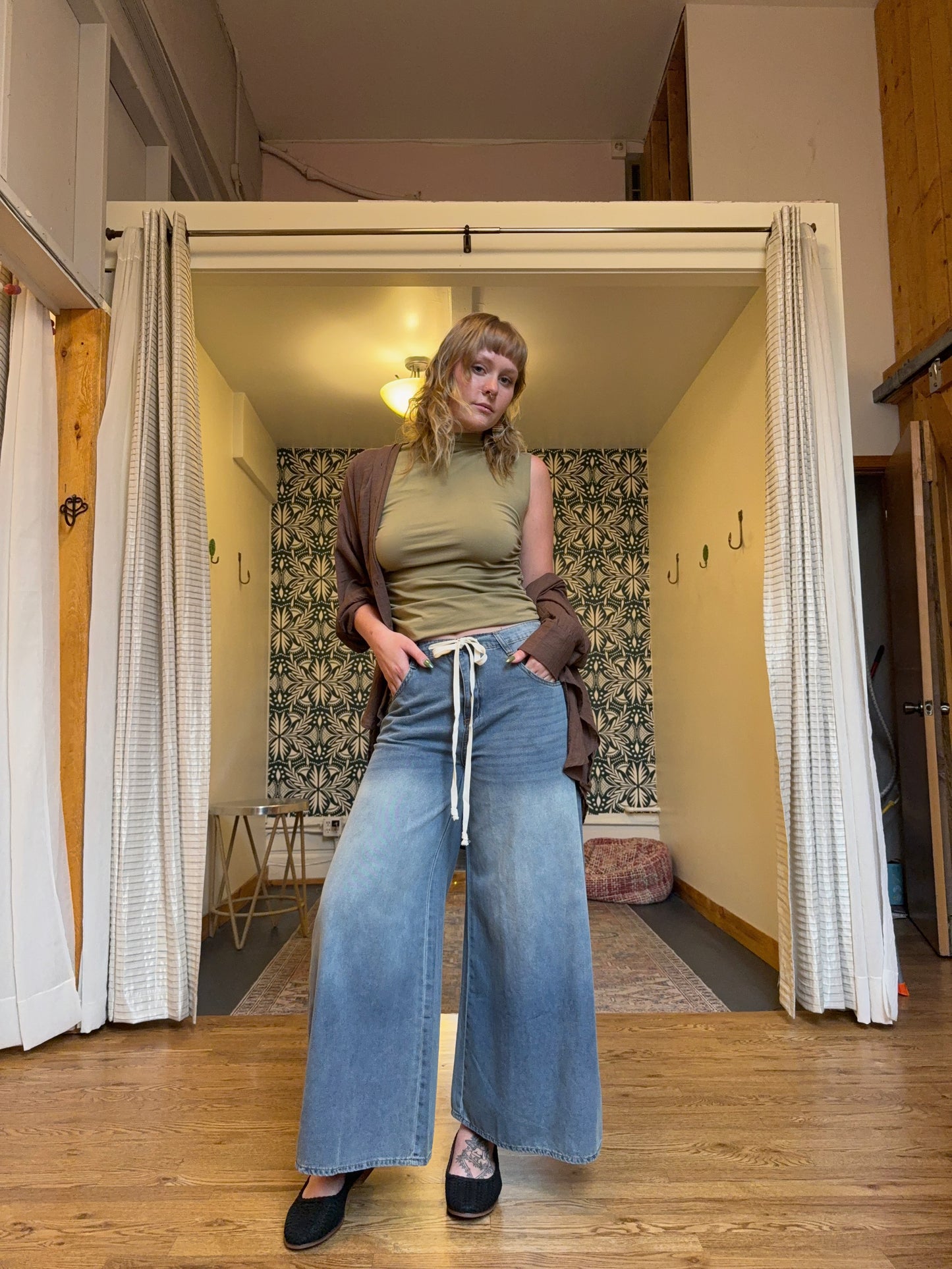 Light Denim with Tie waist