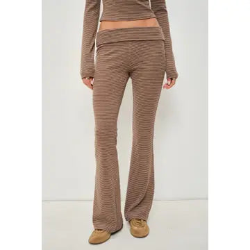 Janie Striped Foldover Pants