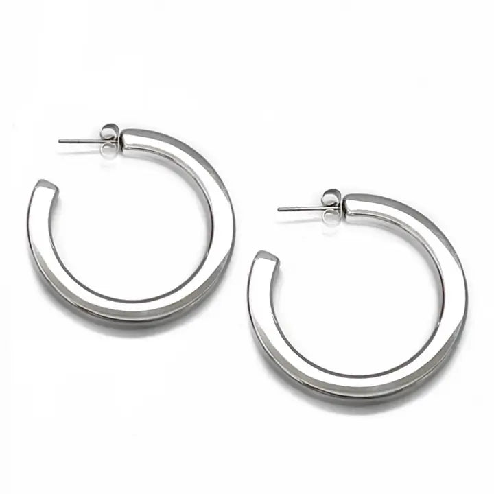 Eilish Everday Silver Large Hoop