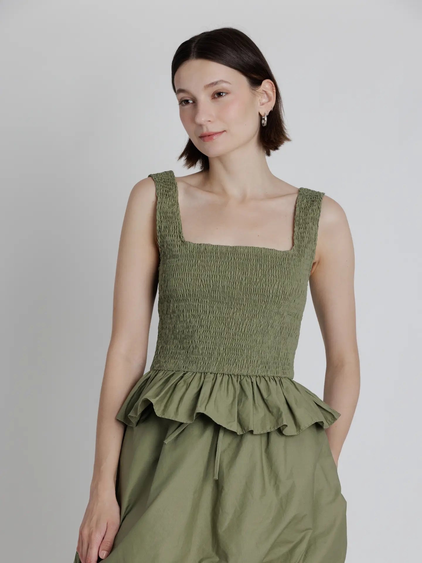 Molly Smocked Peplum Top