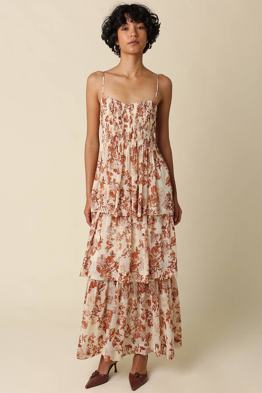 Averil Tiered Printed Maxi Dress