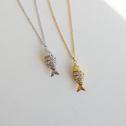 Midge Silver Fish Necklace