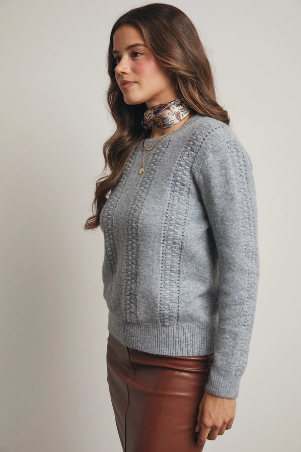 Rory Textured Cable Knit Pullover