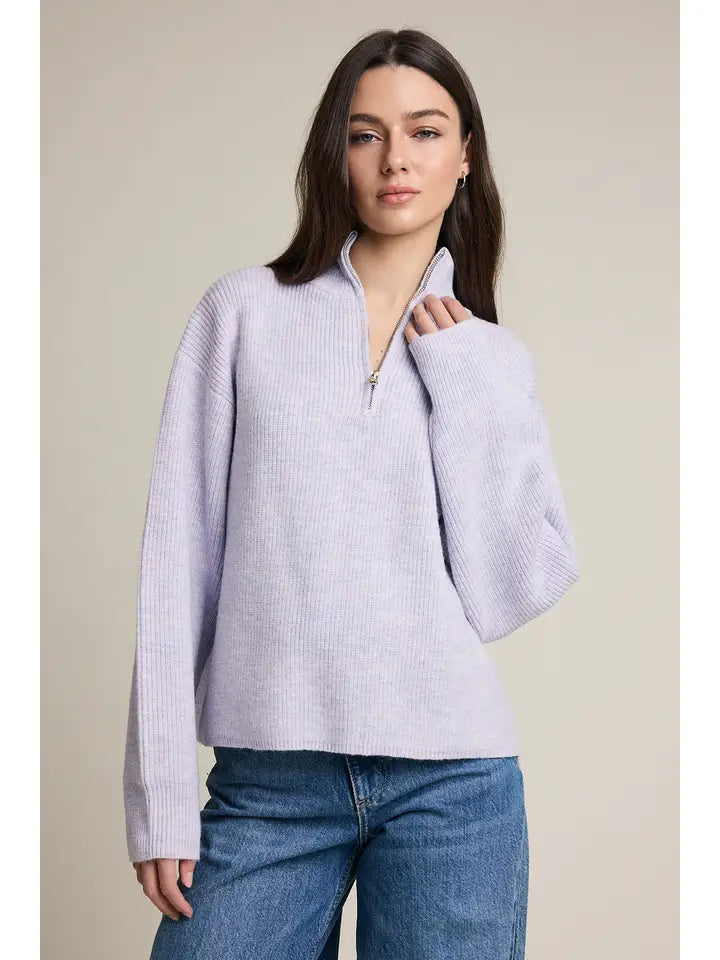 Lily Half zip sweater lavender