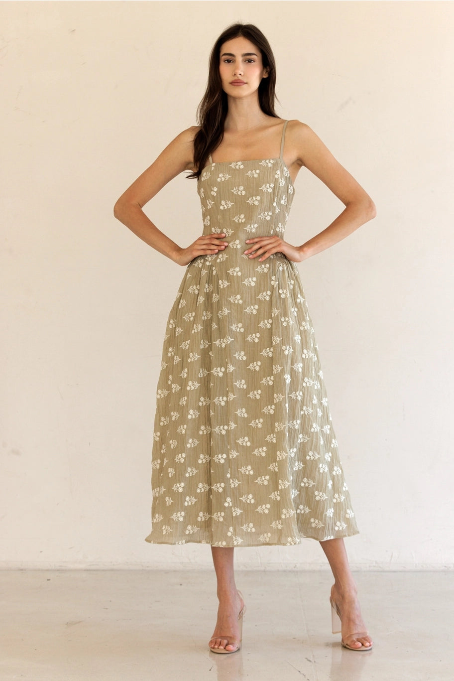 Kennedy Floral Embroidered Midi Dress