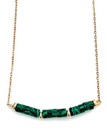 Flora Dainty Green Beaded Necklace