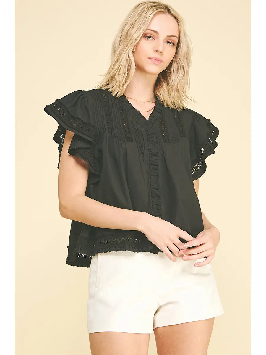 Harley Lace Trim Detailed Blouse