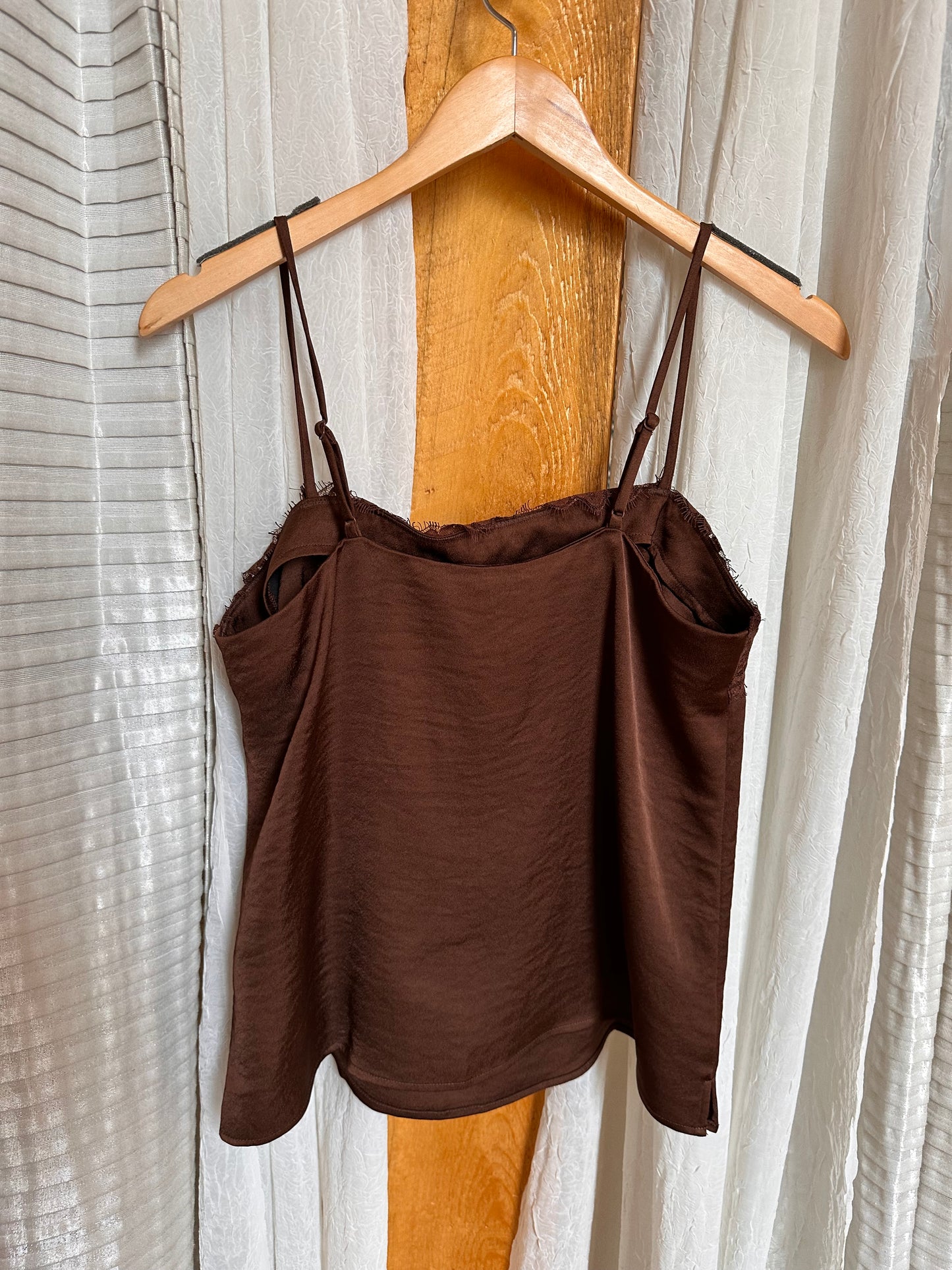 Satin Lace Trim Cami