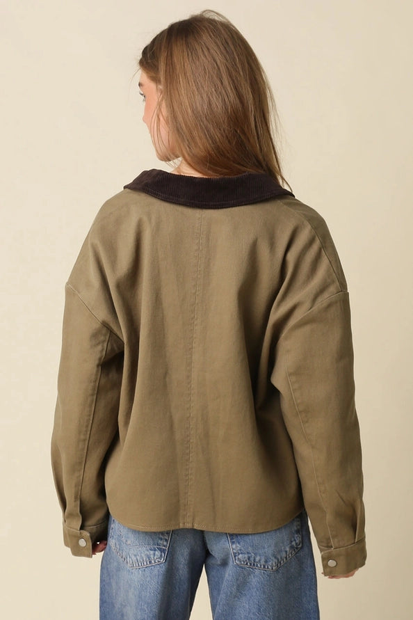 Wyatt contrast Collar Jacket
