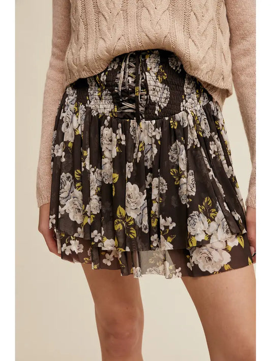 Penny Floral Smocked Skirt