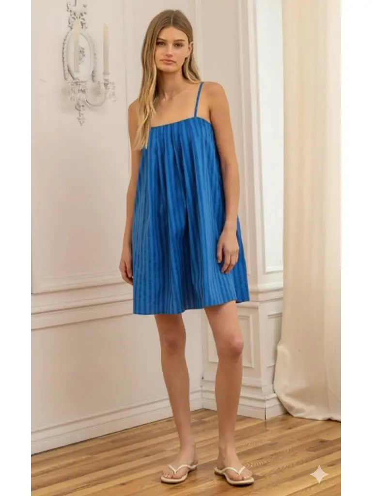 Candy Stripe Babydoll Mini Dress