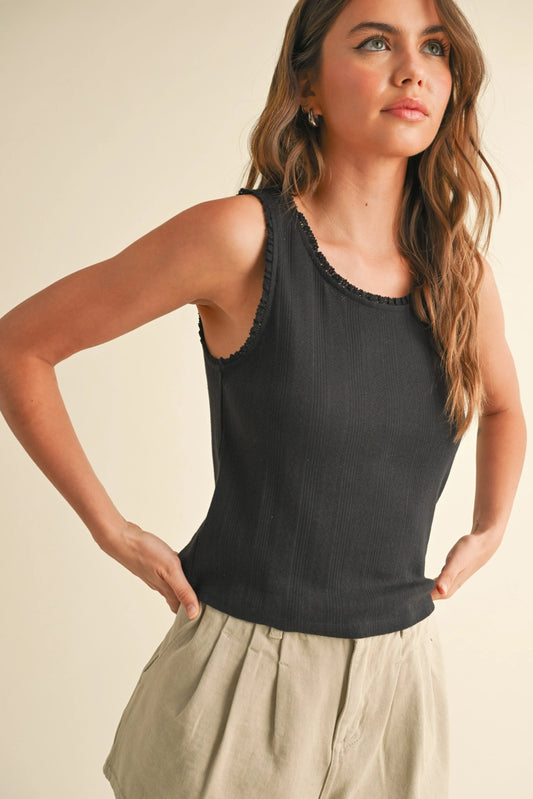 Claire Ruffle Trim Tank
