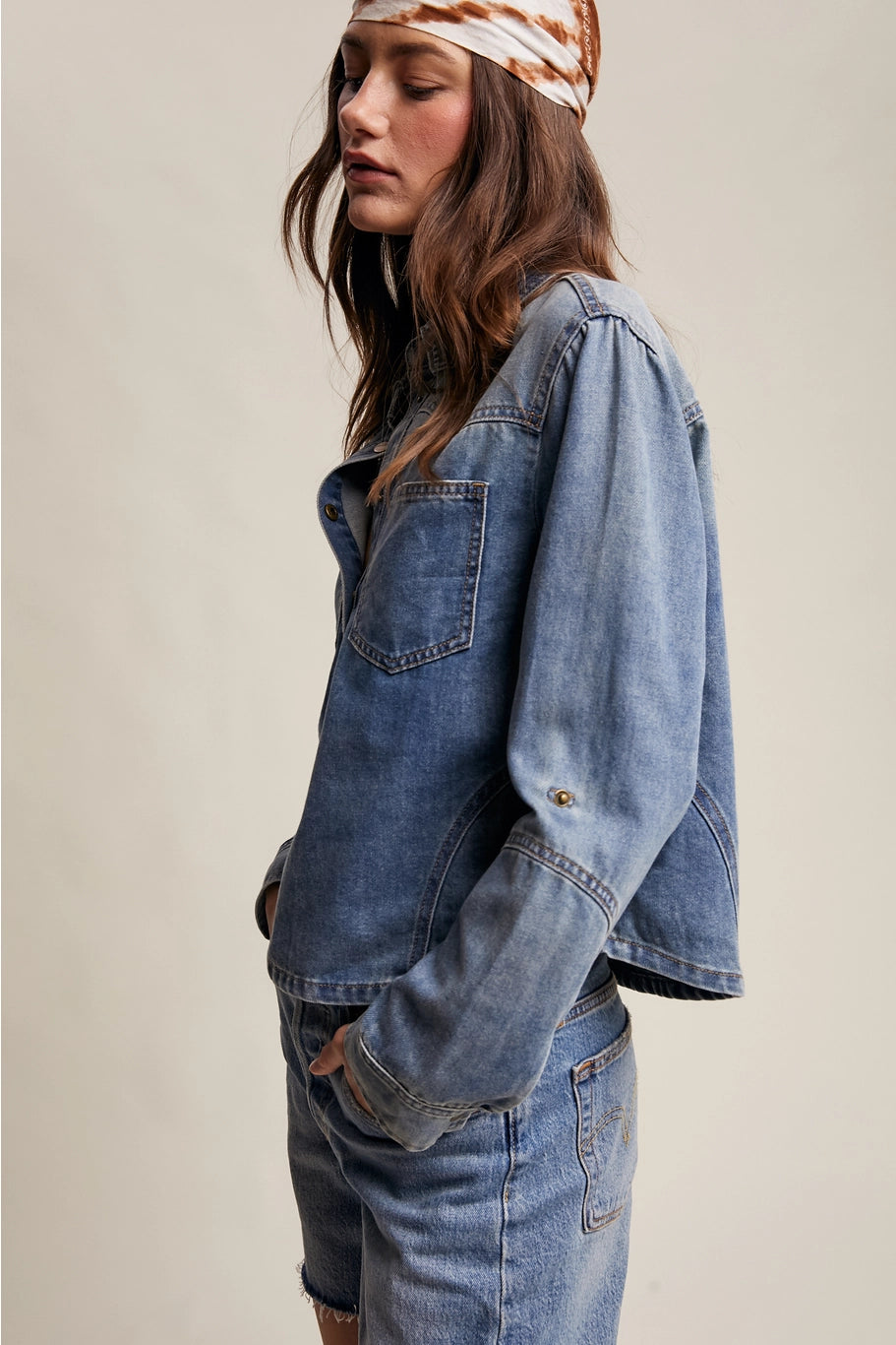Beca Western Denim Pullover Shirt