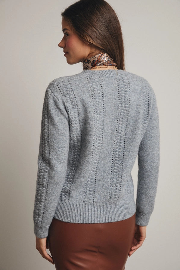 Rory Textured Cable Knit Pullover