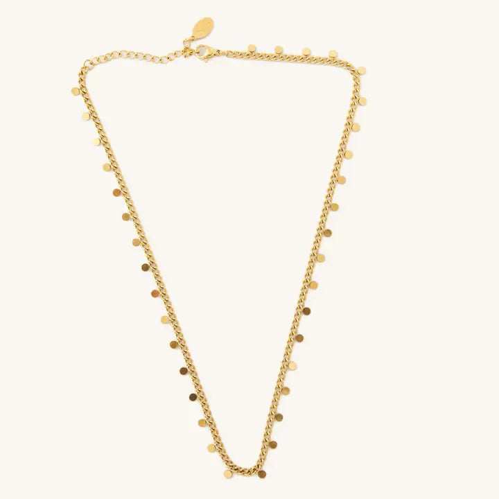 Mini Disk Gold Choker Necklace