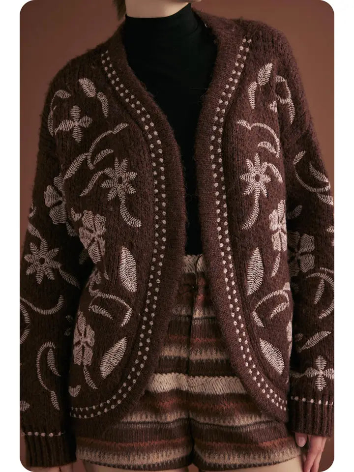 Lucy Floral Embroidered Cardigan