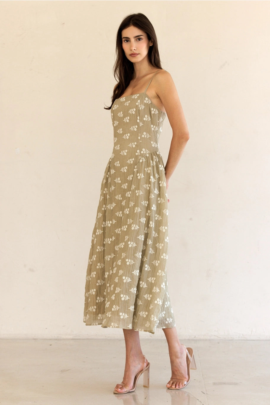 Kennedy Floral Embroidered Midi Dress