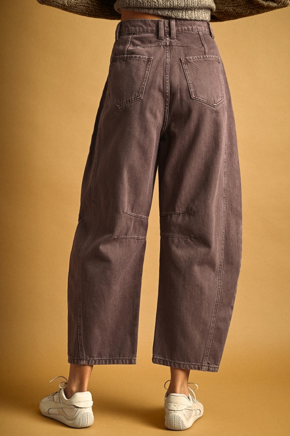 Olivia Brown Barrel Pants