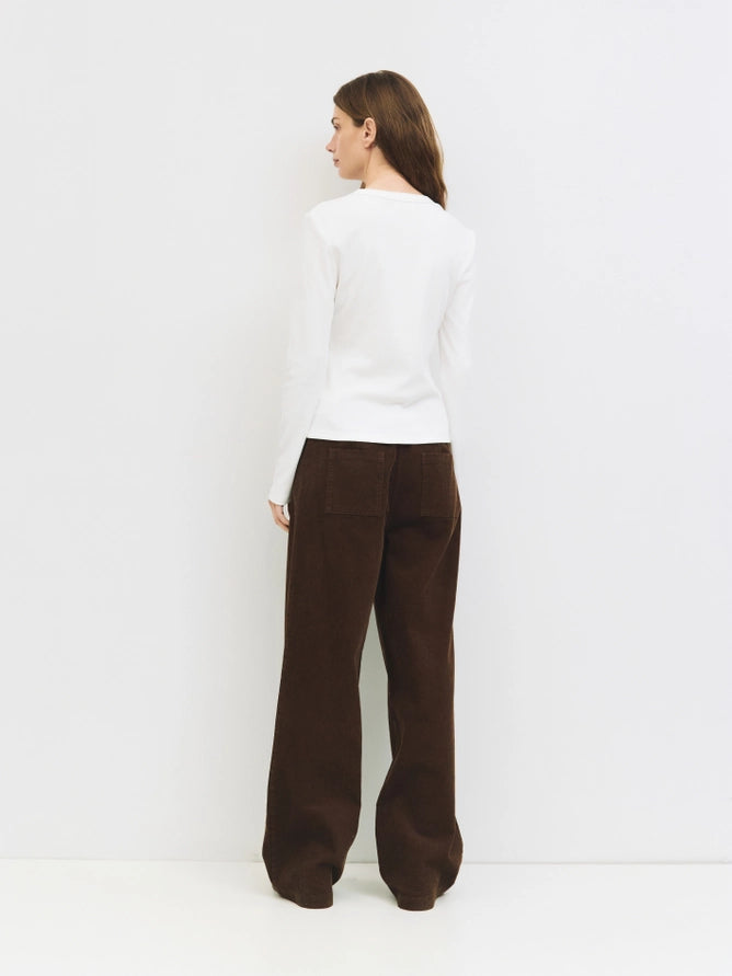 Lucia White Classic Long Sleeve Top