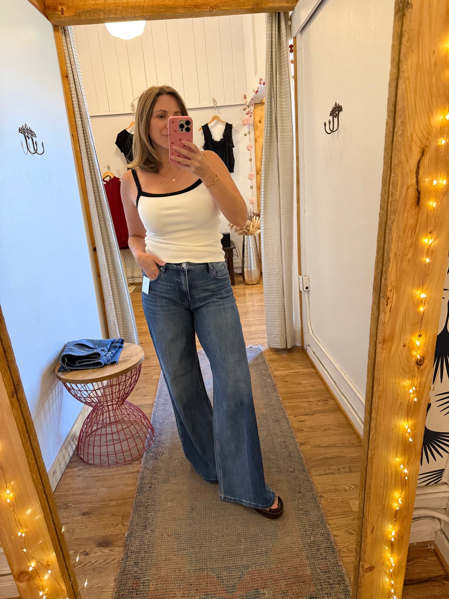 Rebecca High Rise Wide Leg Full Length Denim