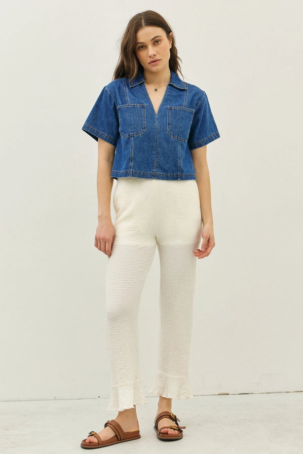 Heidi Denim Crop Top