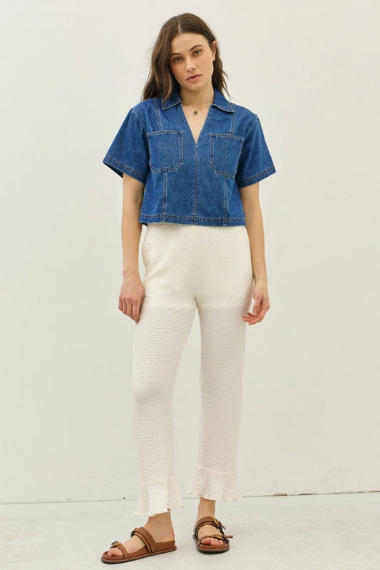 Heidi Denim Crop Top