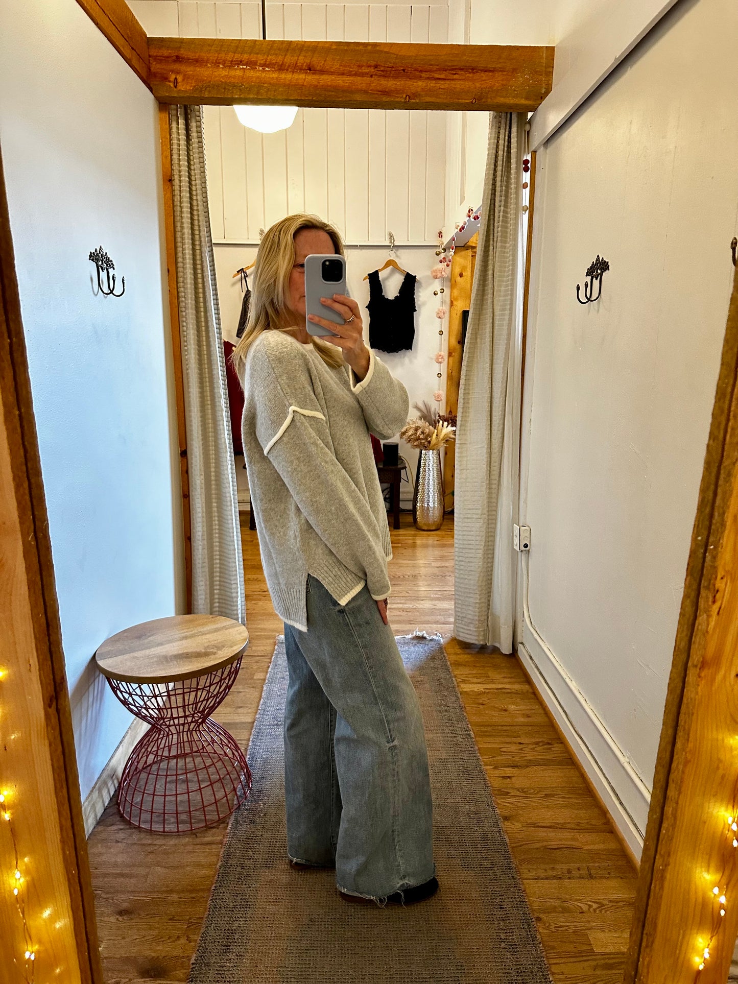 Dolly Contrast Sweater/Grey