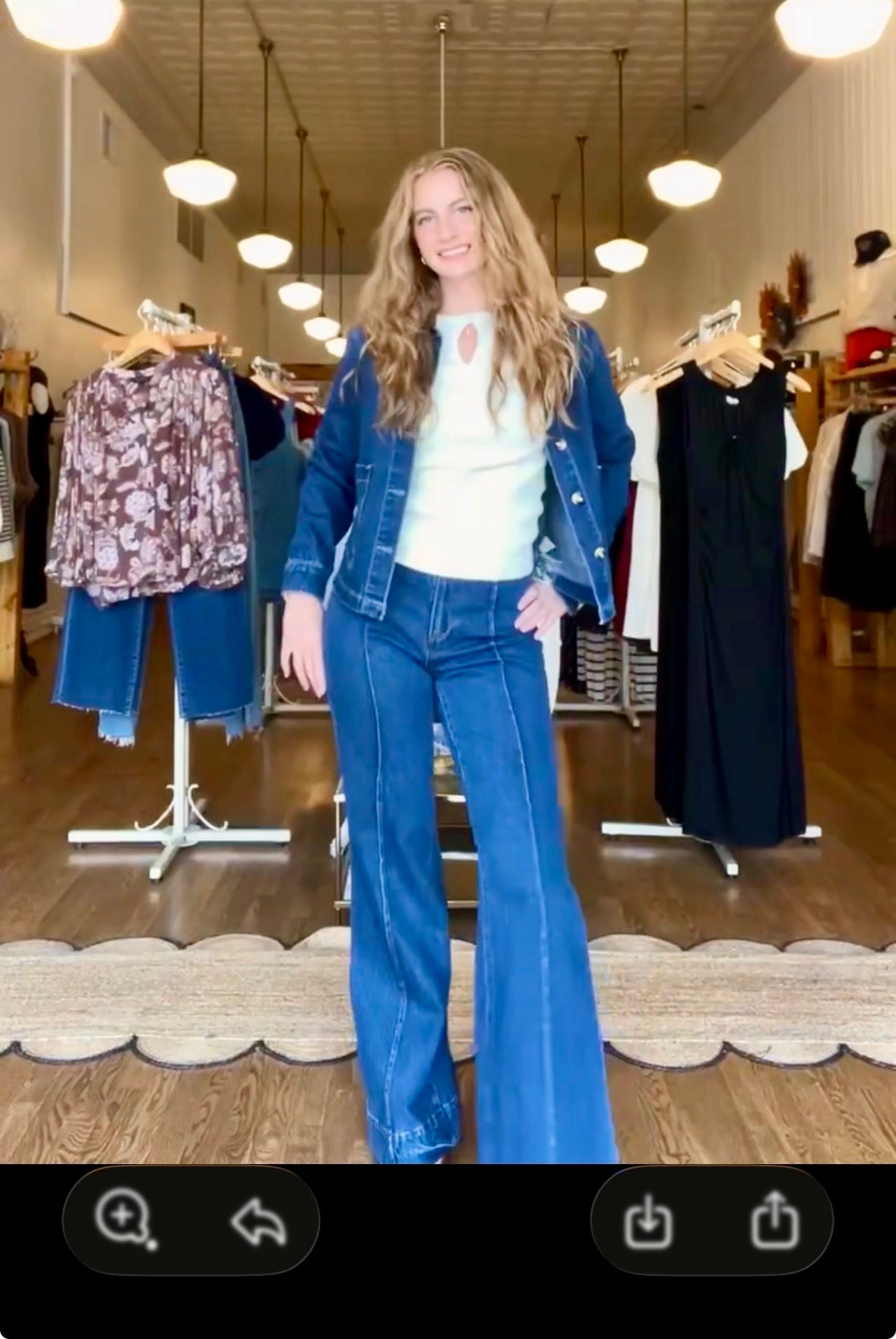 Beth Ankle Length Flare Dark Denim