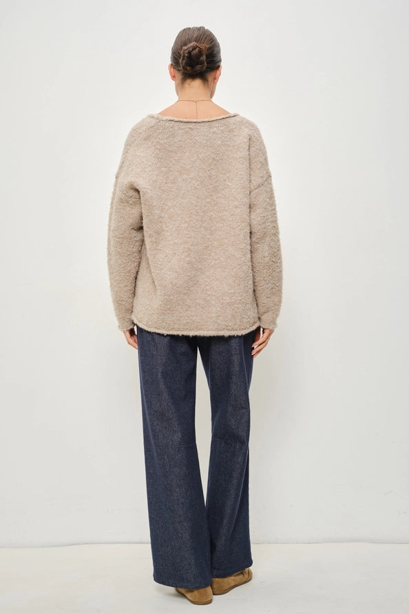 Martha V Neck Soft Pullover Sweater