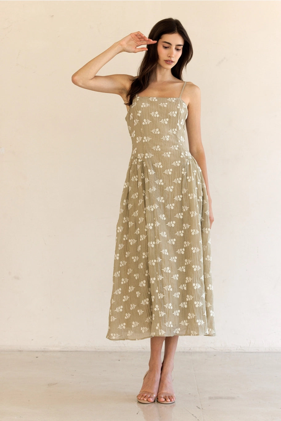 Kennedy Floral Embroidered Midi Dress
