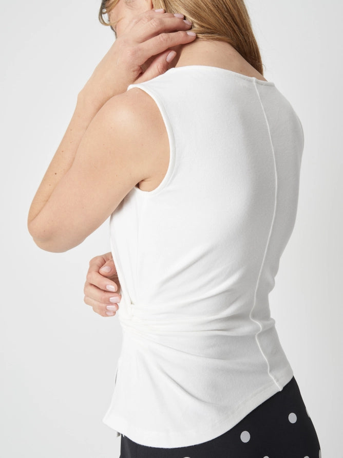 Josephine Twist Top/White