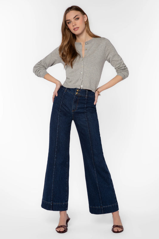 Beth Ankle Length Flare Dark Denim