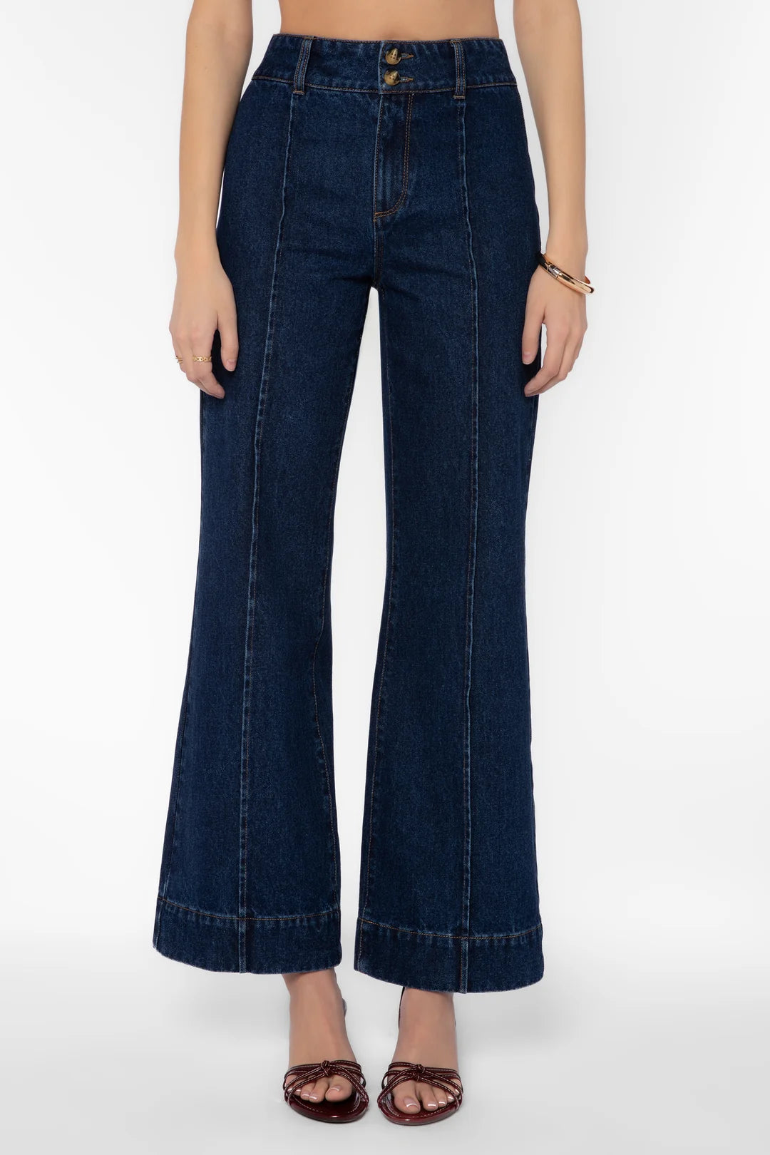 Beth Ankle Length Flare Dark Denim
