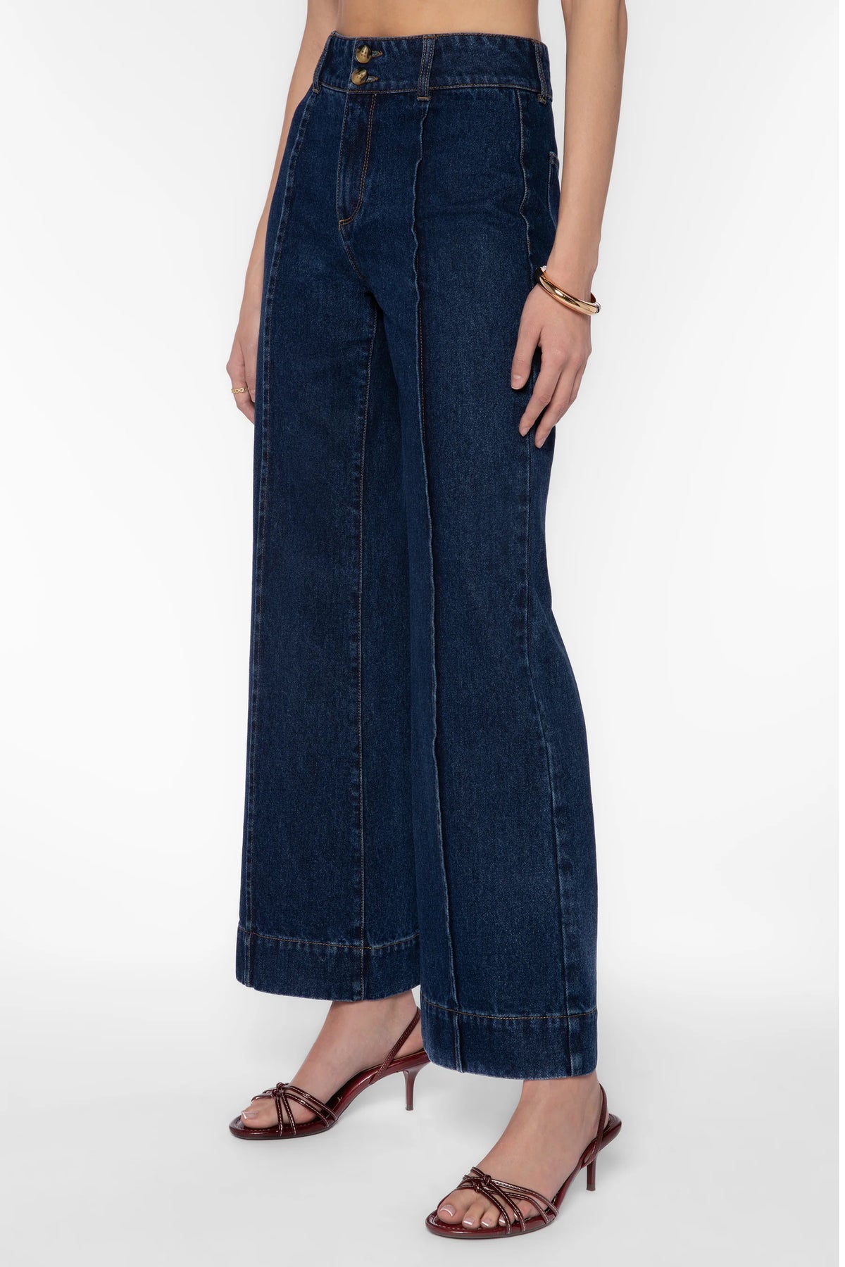 Beth Ankle Length Flare Dark Denim