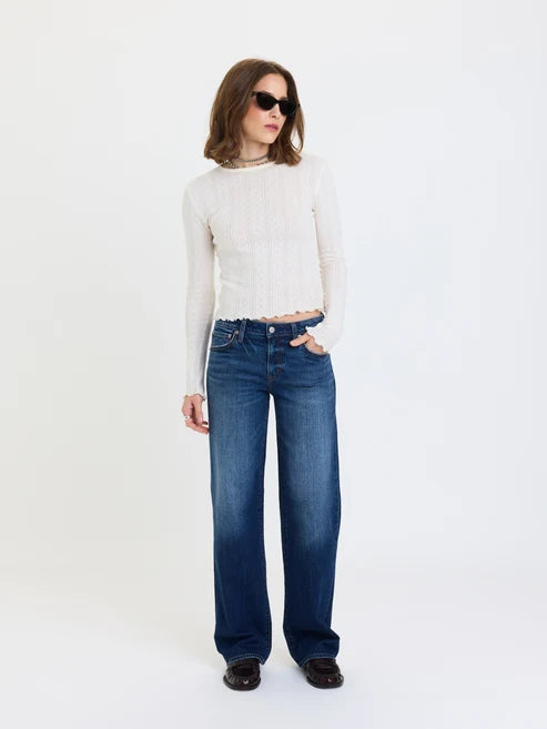Tanya Low Rise Straight Leg Jeans in Dark