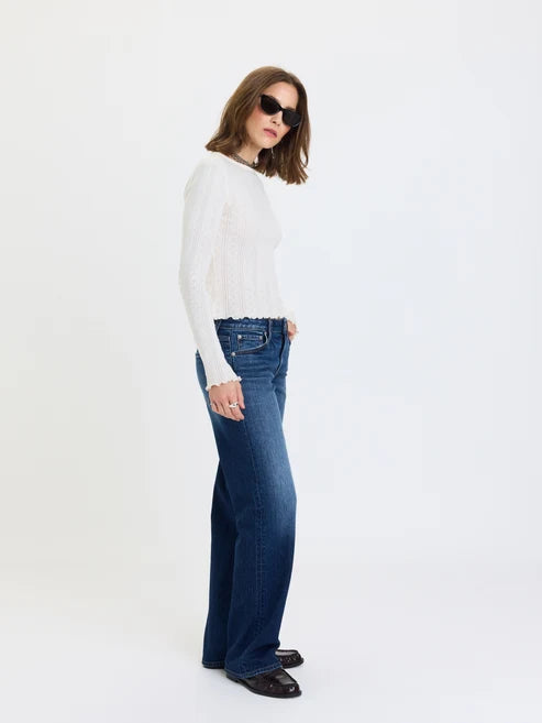 Tanya Low Rise Straight Leg Jeans in Dark