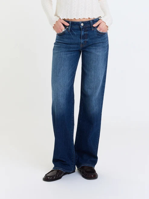 Tanya Low Rise Straight Leg Jeans in Dark