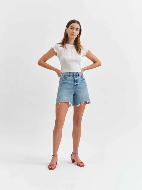 Estelle High Rise Denim Shorts